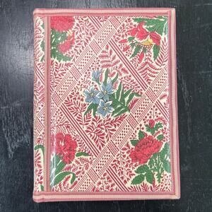 Antique- 1925- Pink Floral Vintage Style Cover- Websters New Handy Dictionary